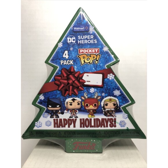 DC Comics Holiday Pocket POP Vinyl Figure 4 Pack in Tree Gift Box - Picture 4 of 7